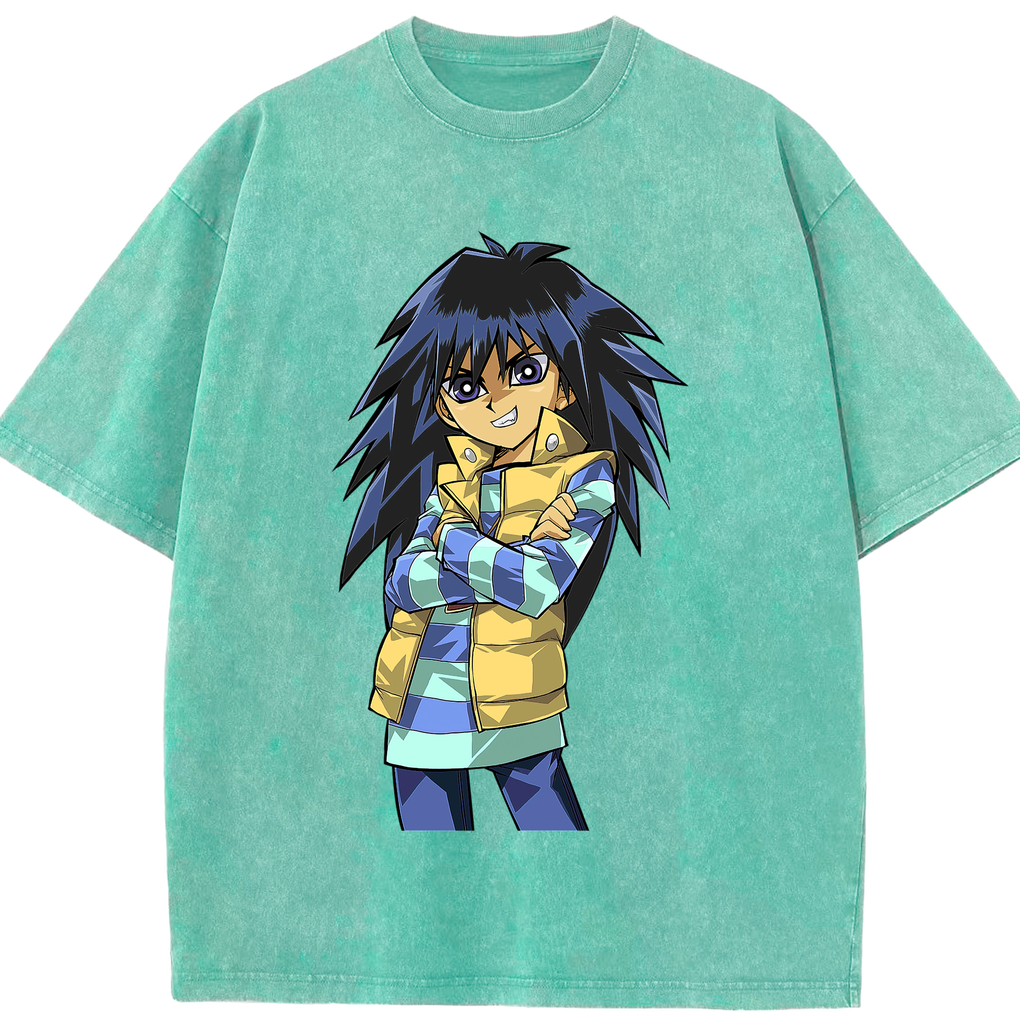（画像用） 遊☆戯☆王 Yu-Gi-Oh! 綿100% ヴィンテージ風 半袖Tシャツ（フロントプリント）